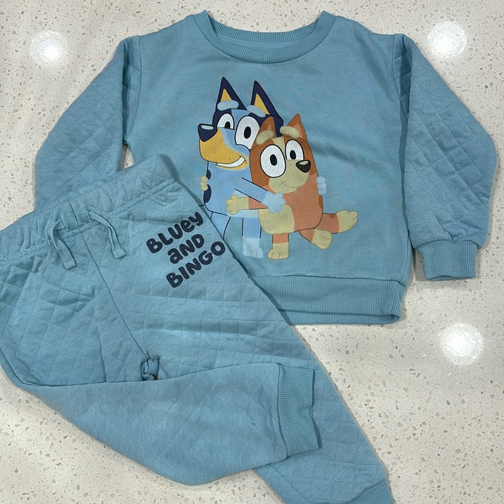 Bluey Sweatshirt/Sweatpants outfit - Size 2T - Used Great condition